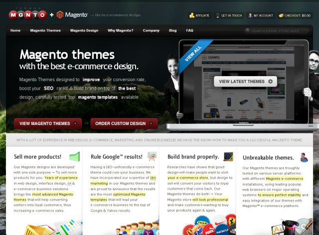 Themes Magento screenshot