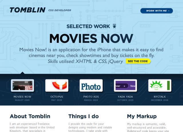 Tomblin - CSS Developer screenshot