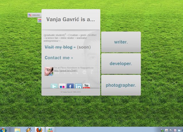 Vanja Gavric - personal web screenshot