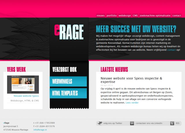 eRage webdesign screenshot