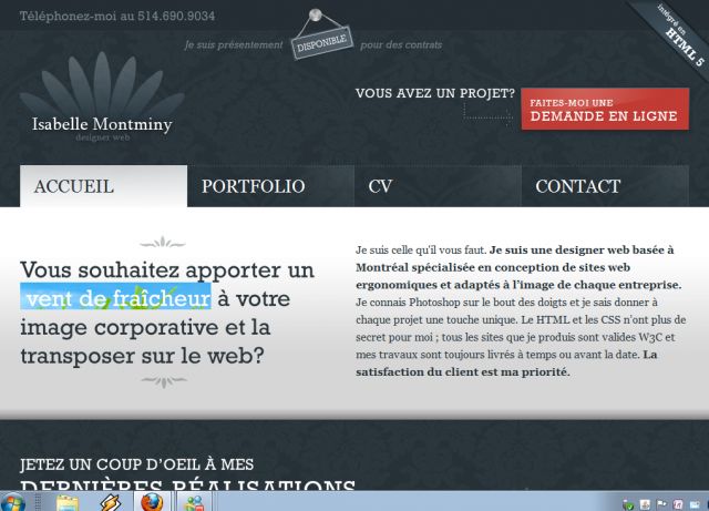 web designer montreal screenshot