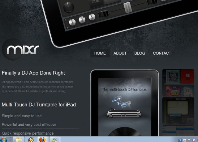 Mixr iPad DJ App screenshot