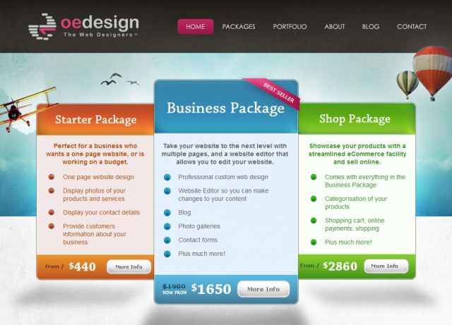 Web Design Gold Coast - OE Des screenshot