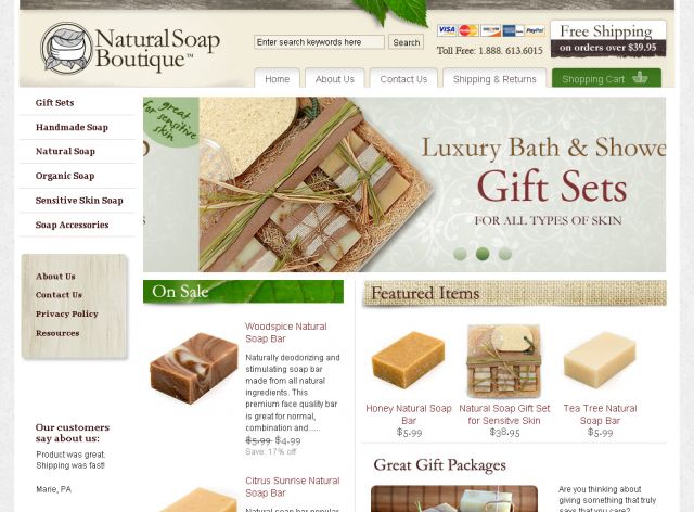 Natural Soap Boutique screenshot