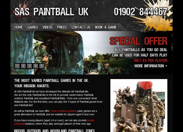 SAS Paintball UK screenshot