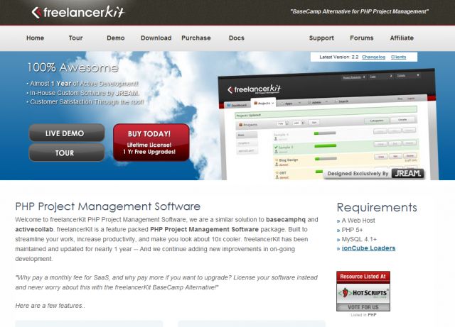 freelancerKit | PHP Project Management screenshot
