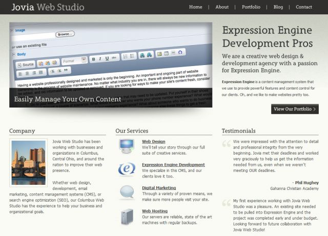 Jovia Web Studio screenshot