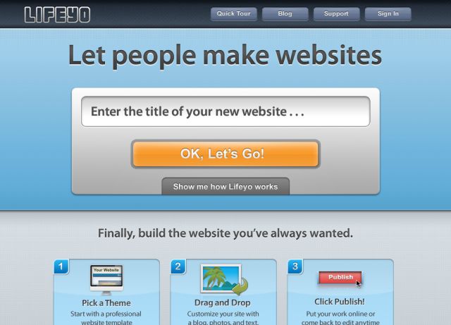 Lifeyo.com | Let People Make Websites screenshot