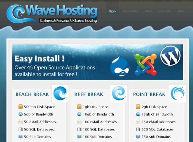 Wave Hosting screenshot