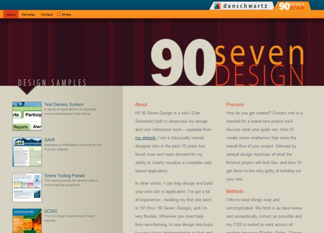 90 Seven Design screenshot