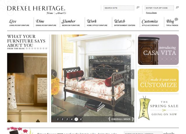 Drexel Heritage Furniture screenshot