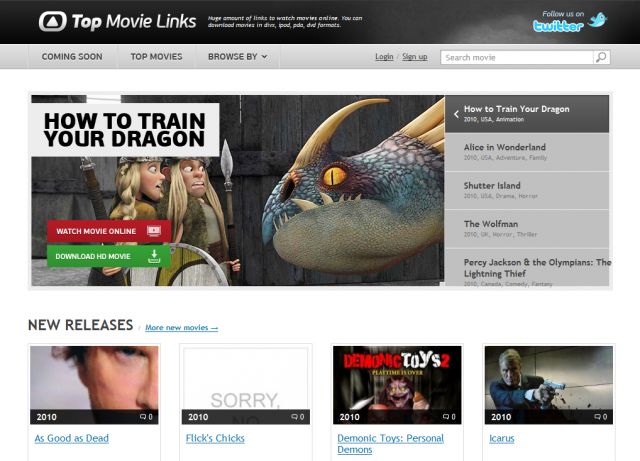 Top Movie Links screenshot