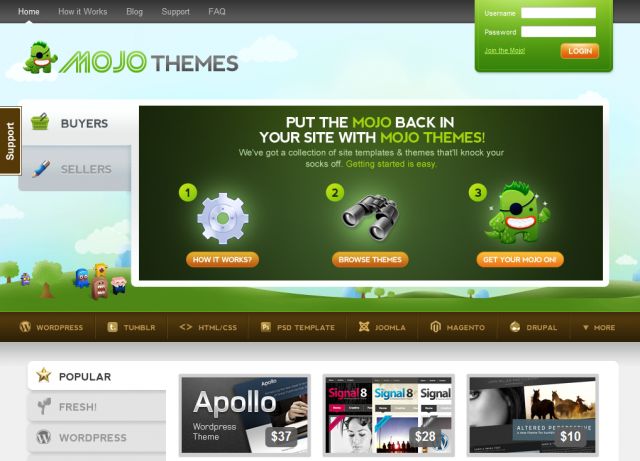 MOJO Themes screenshot