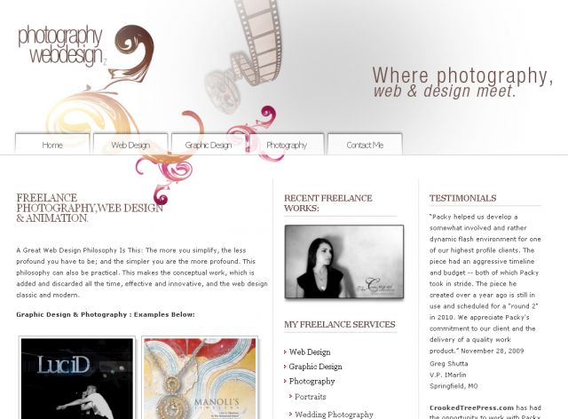 Photography & Webdesignz screenshot