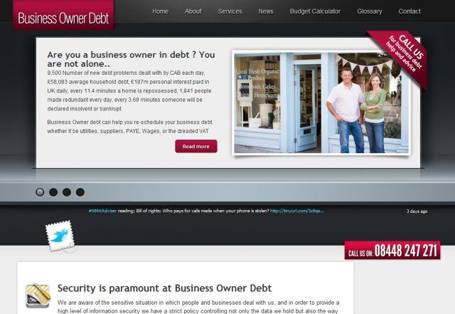 Business Owner Debt screenshot