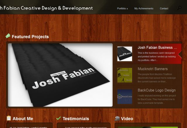 JoshFabian.com screenshot