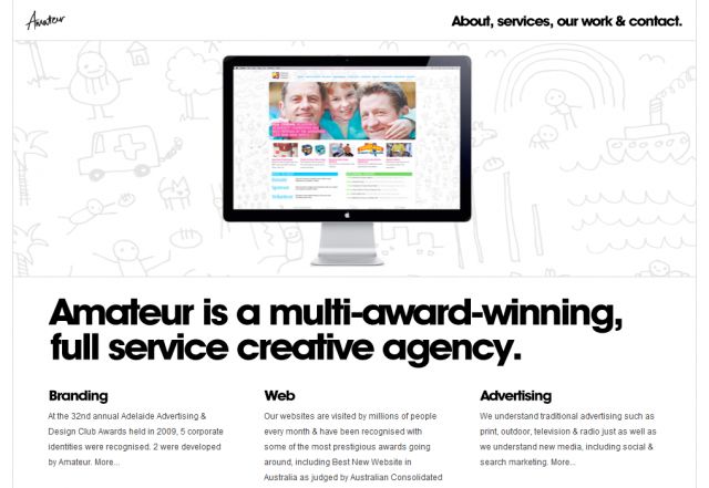 Amateur Creative Web Design screenshot