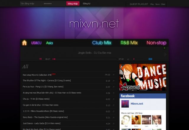 Mixvn.net screenshot