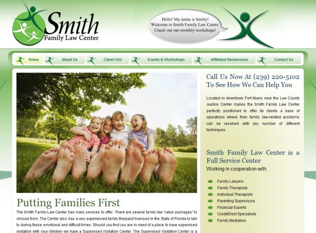 Smith Family Law Center screenshot