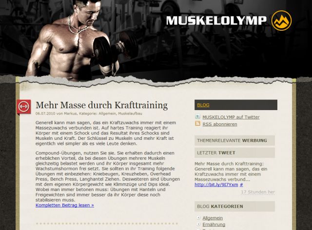 Muskelolymp screenshot