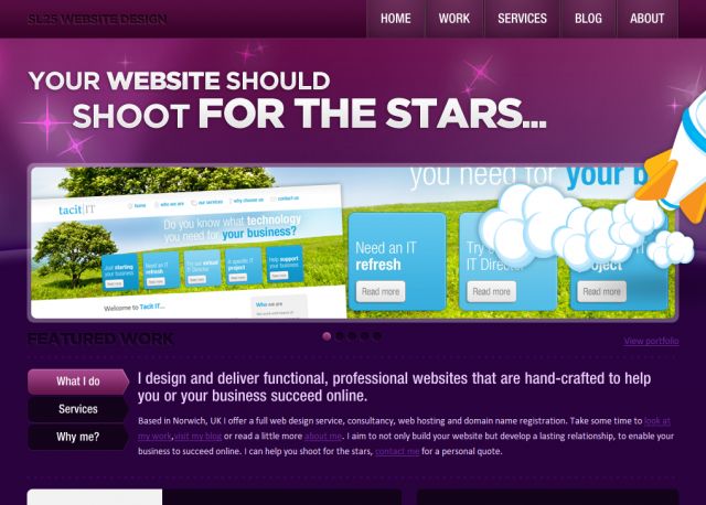 SL25 Website Design screenshot