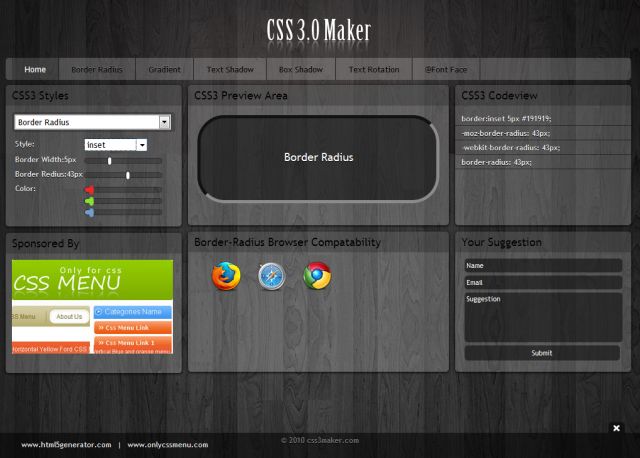 CSS 3.0 Maker screenshot