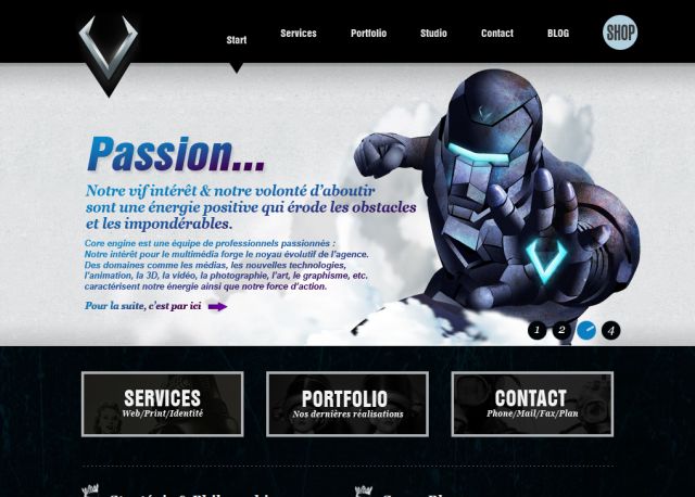 Core engine Website screenshot
