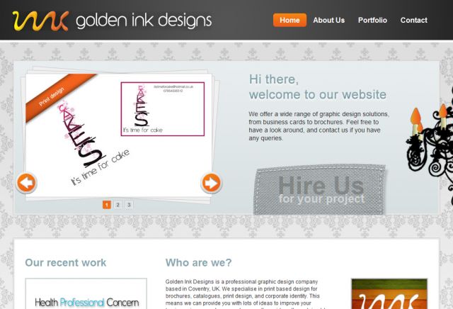 Golden Ink Designs screenshot