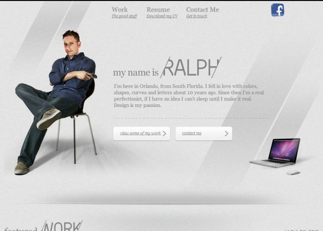 Portfolio of Ralph Millard screenshot