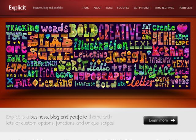 Explicit Wordpress Theme screenshot