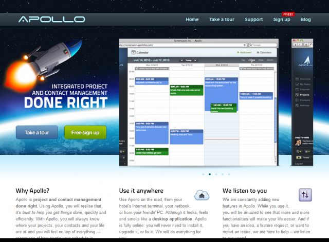 Apollo project management screenshot