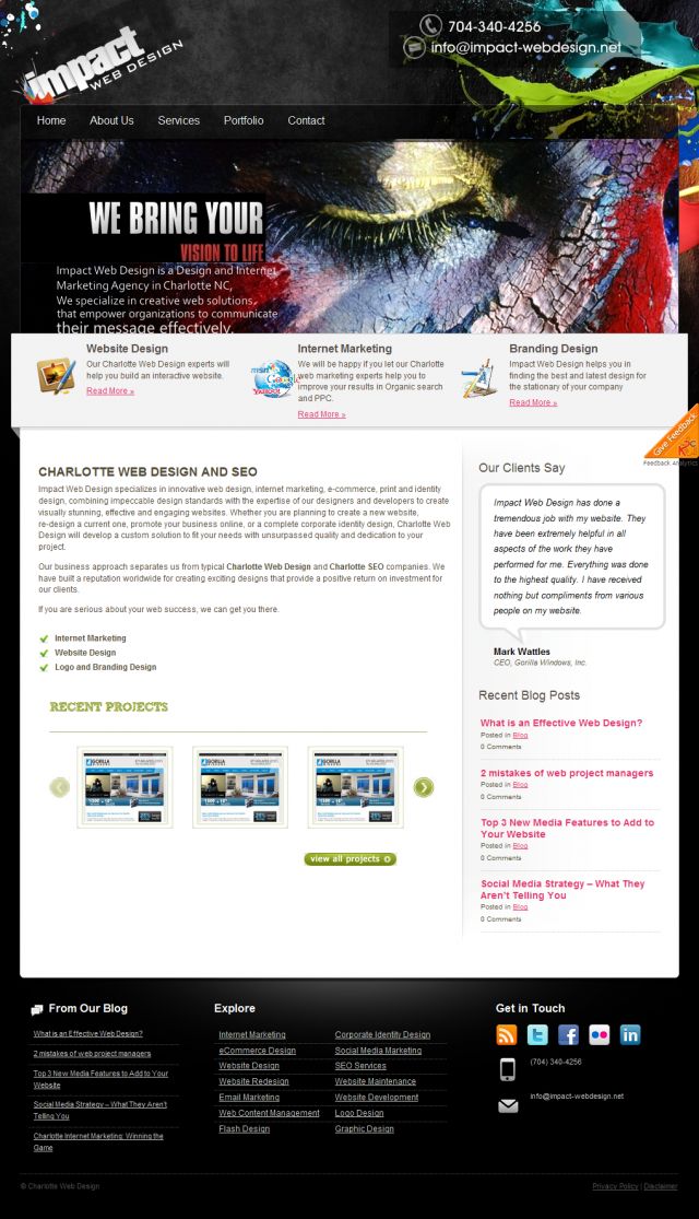 Charlotte Web Design screenshot