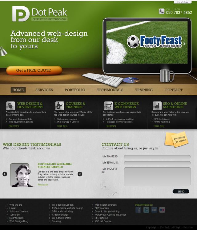 DotPeak Web Design screenshot