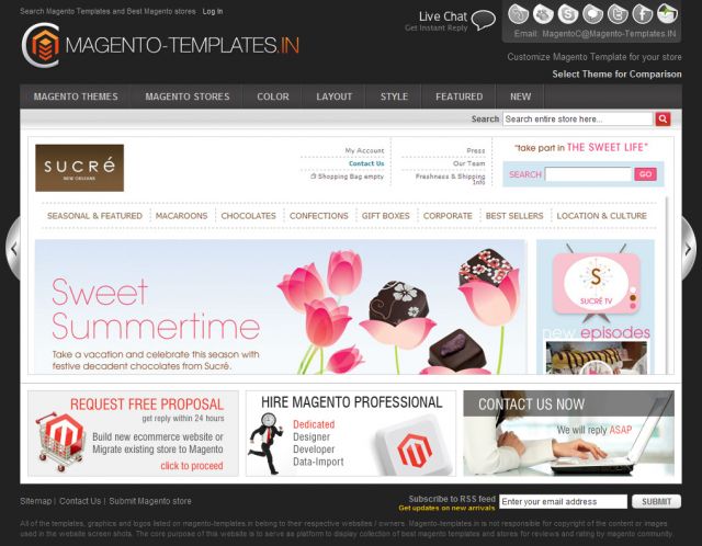 Collection of Magento Template screenshot