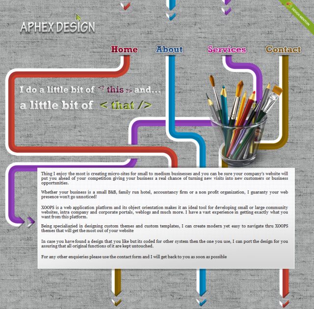 Aphex Design screenshot