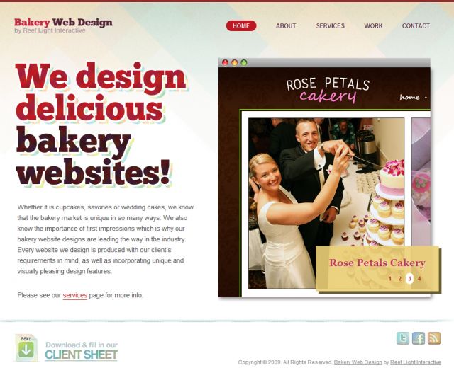 Bakery Website Design screenshot