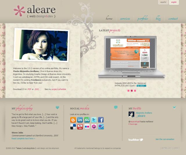 aleare web screenshot