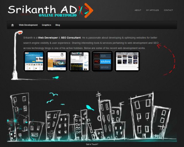 Online Portfolio  Srikanth AD screenshot