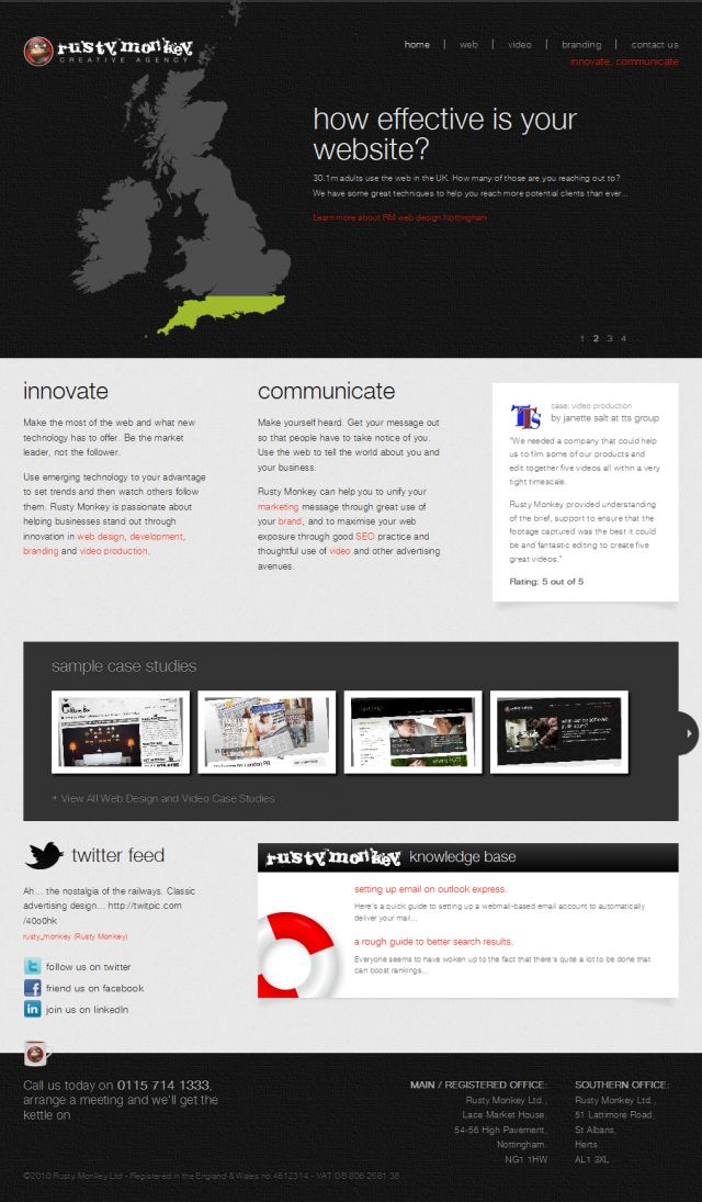 Rusty Monkey Web Design screenshot