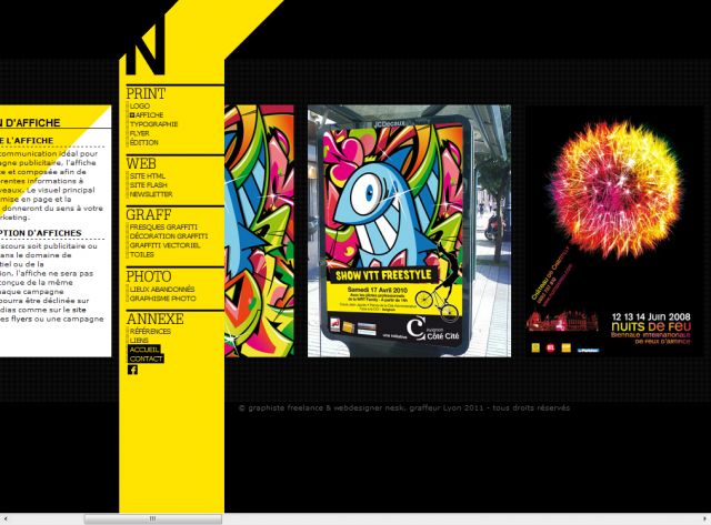 graffiti and webdesign by nesk screenshot
