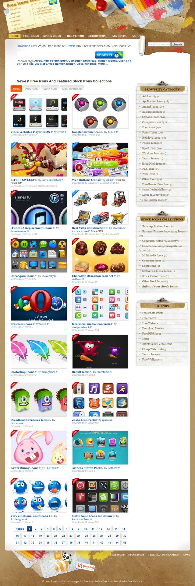 Free Icons Web screenshot