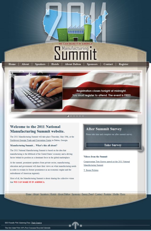 Manufacturing Summit 2011 screenshot