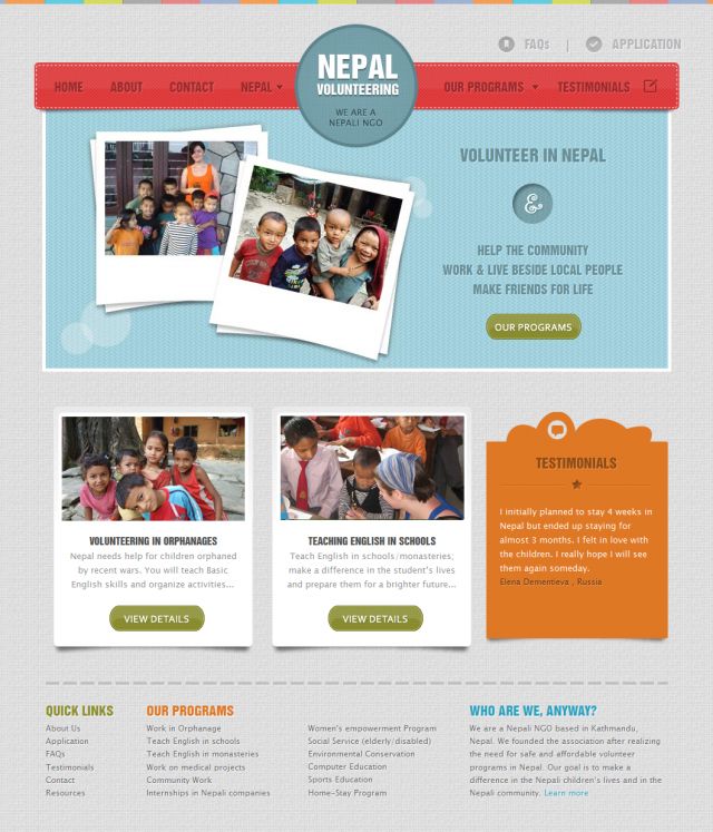 volunteer nepal screenshot