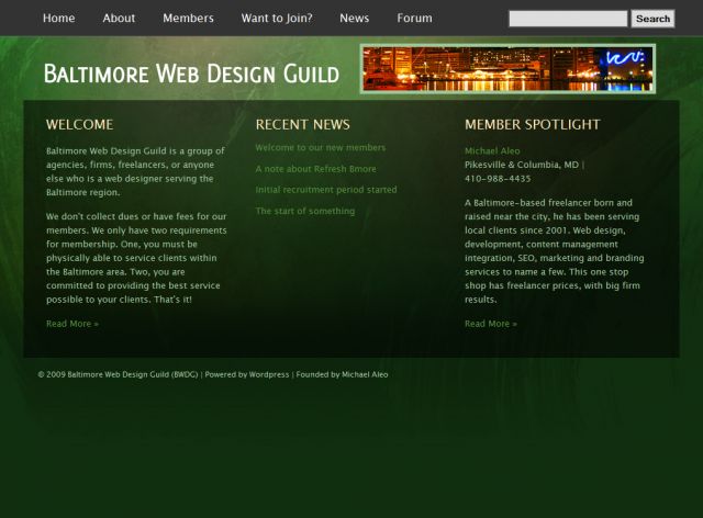 Baltimore Web Design Guild screenshot