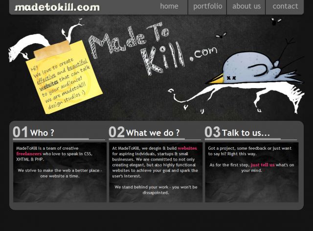 madetokill design studios screenshot