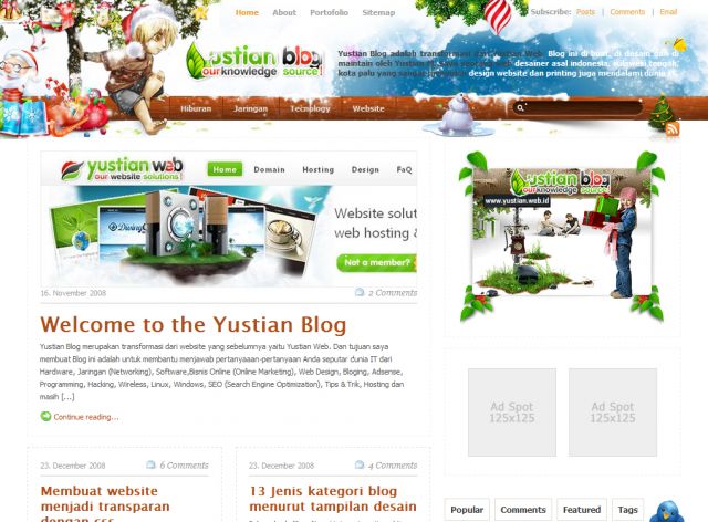 Yustian Blog screenshot