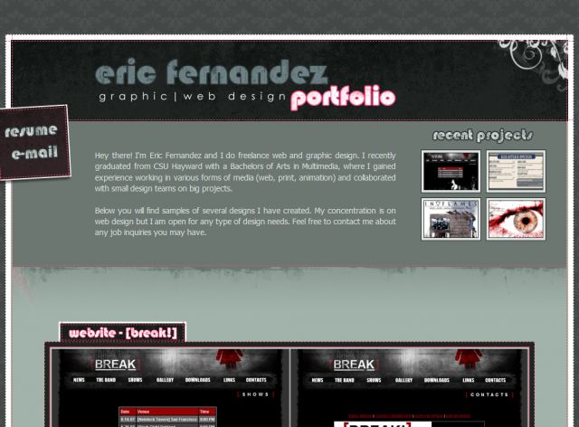 Eric Fernandez Design screenshot