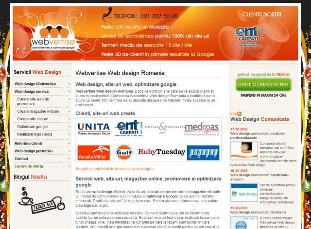 Webvertise screenshot