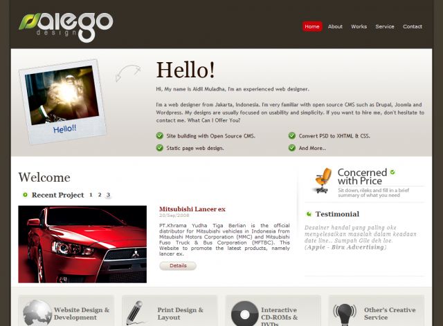 Alegodesign.net screenshot