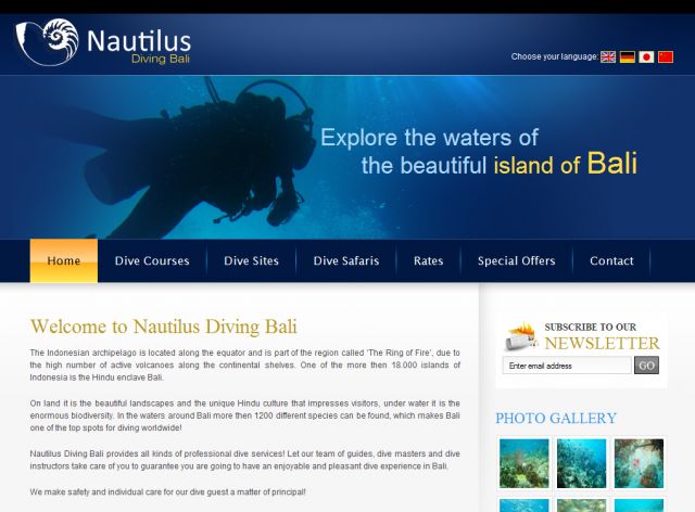 Nautilus Diving Bali screenshot